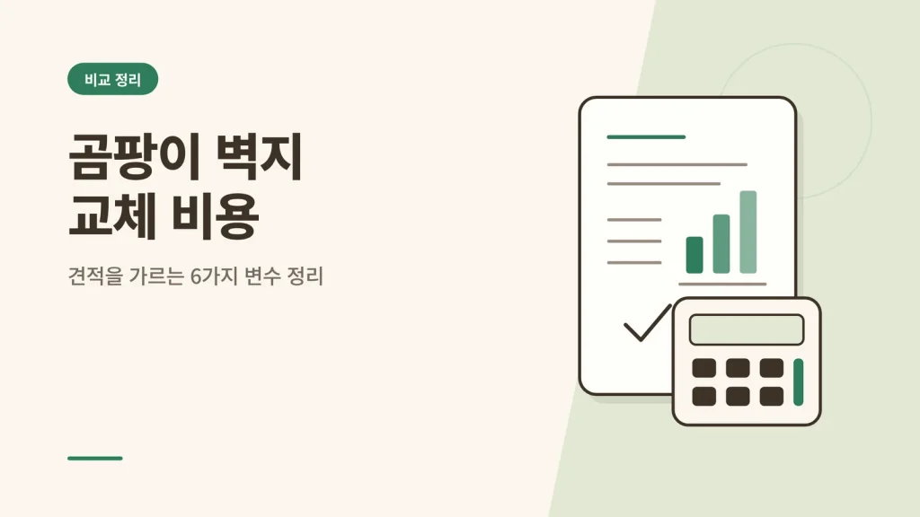 곰팡이 벽지 교체 비용 안내