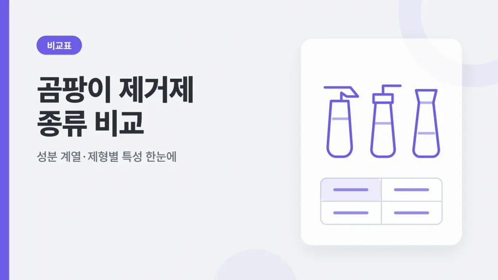 곰팡이 제거제 종류 비교 안내