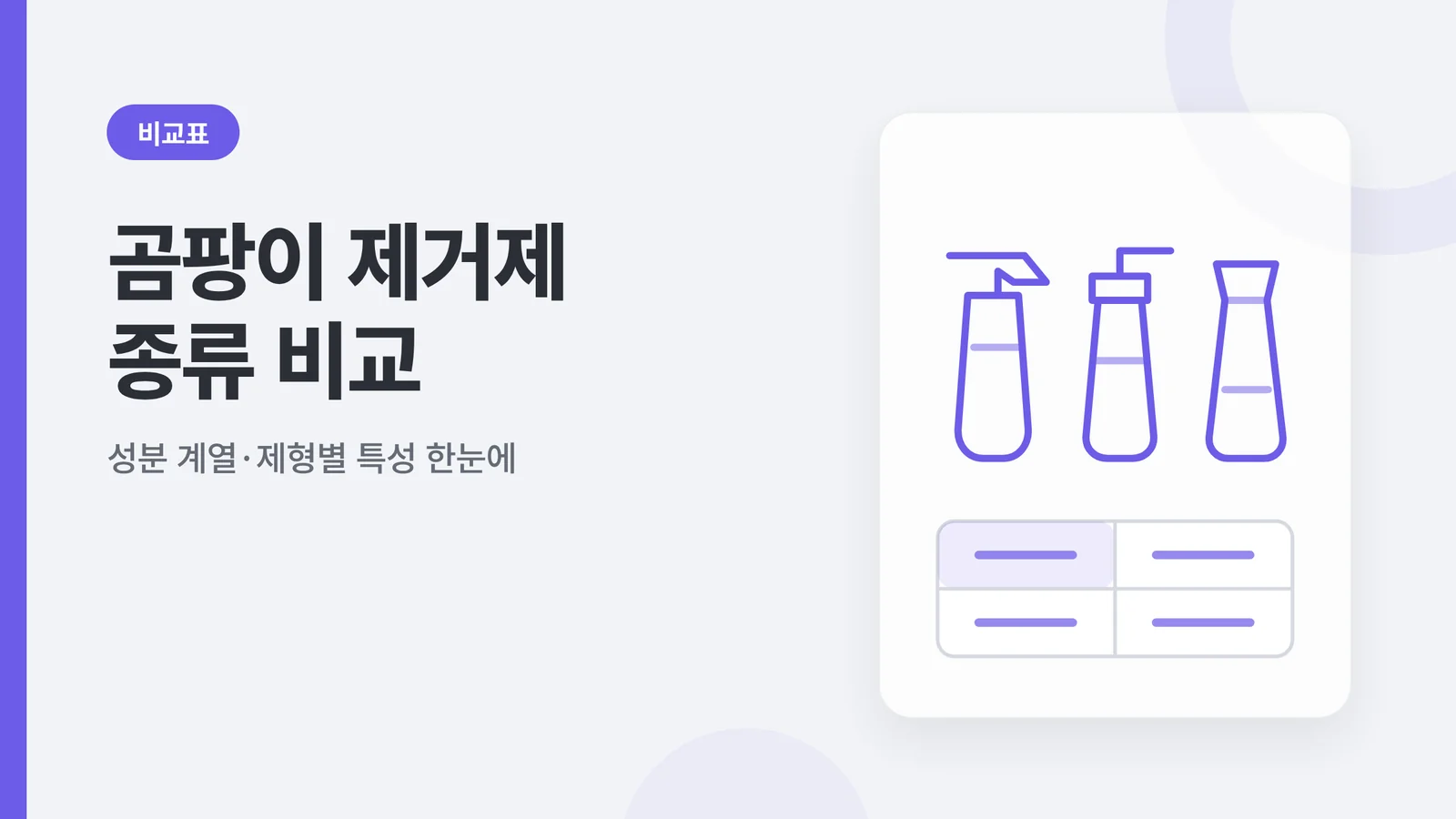 곰팡이 제거제 종류 비교