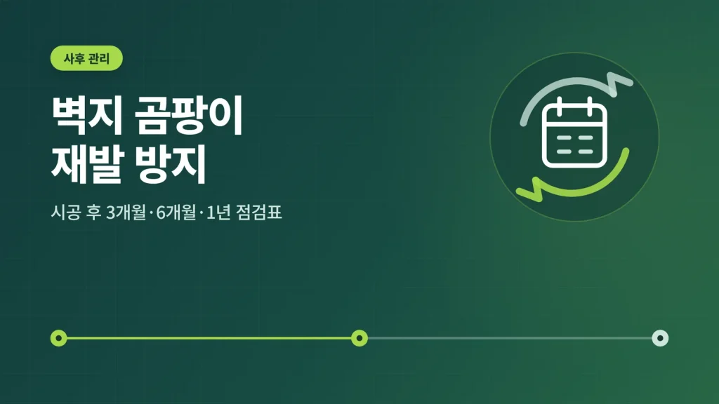 벽지 곰팡이 재발 방지 안내