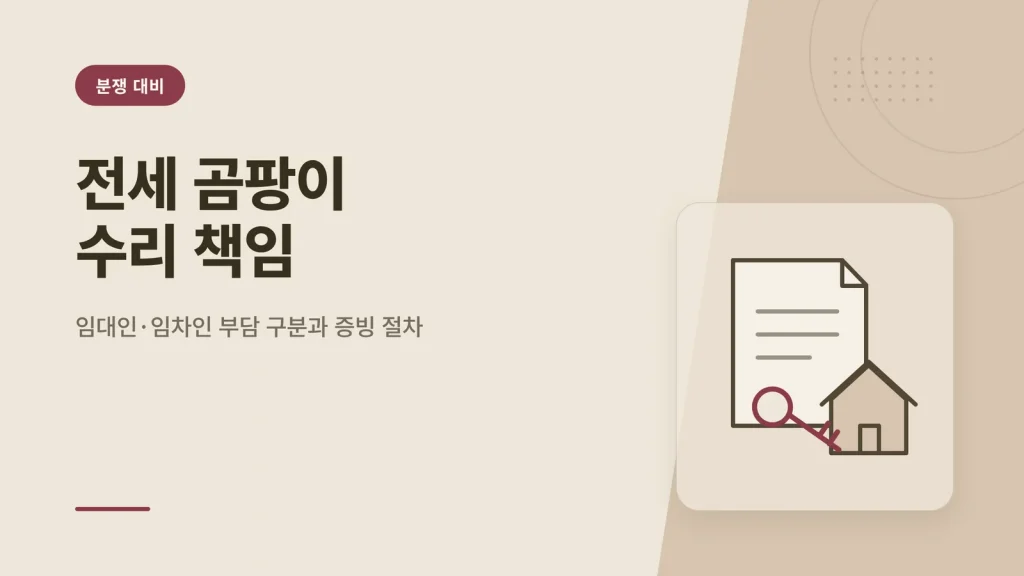 전세 곰팡이 수리 책임 안내